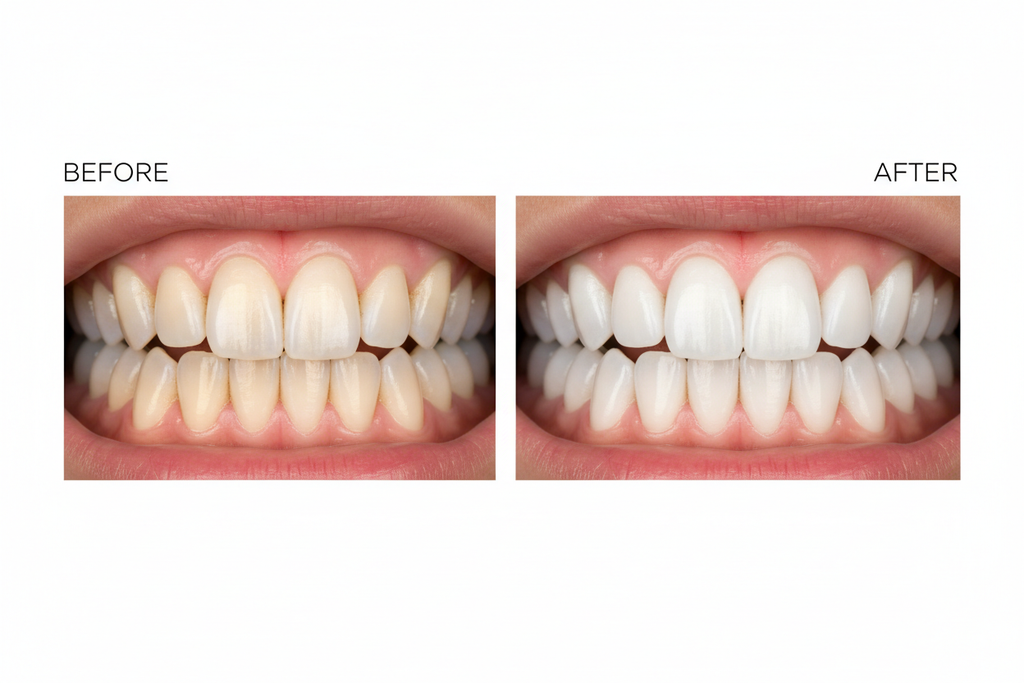 Before and after comparison