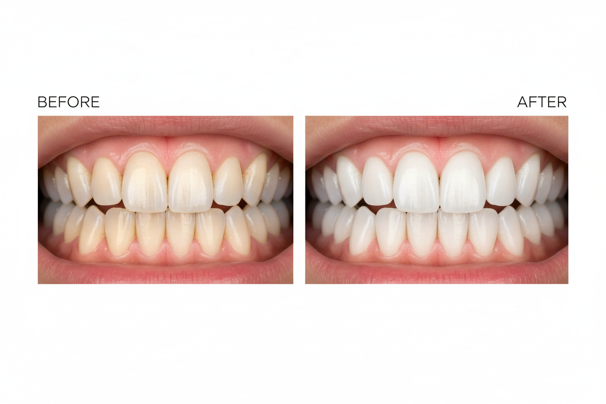 Before and after comparison